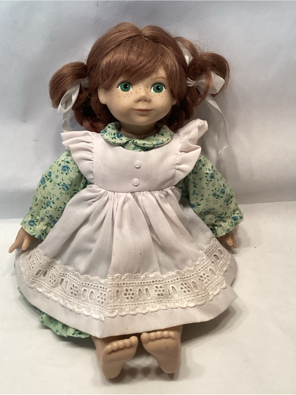Dakin 1986 Doll Green Eye Red Hair Braid Loops 12” Anne Of Green Gables?